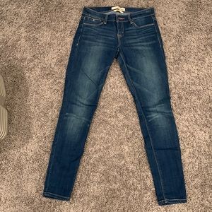 Super Skinny Mid Rise Blue Jeans